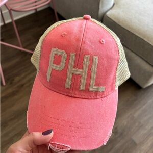 LAST CHANCE Women’s Pink PHL Philadelphia Philly Baseball Cap